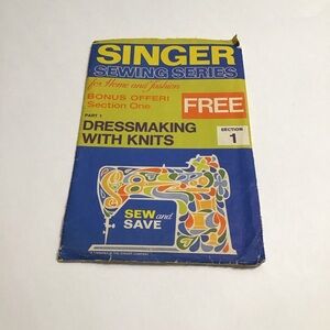 Singer Sewing Series Dressmaking With Knits 1972 Vintage Fashion Booklet Part 1
